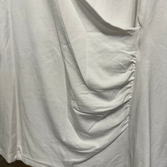 Soft Surroundings Alyssa Knit White Cotton Blend Wrap Top Size 1x - Picture 3 of 7